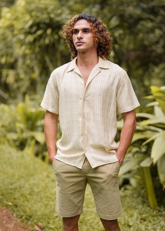 Casual Wear Jacquard S/S Shirt