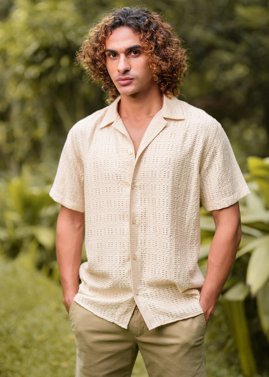 Casual Wear Jacquard S/S Shirt