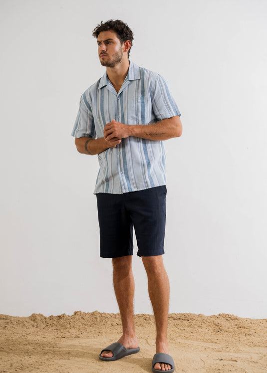 Stripe Linen S/S Shirt