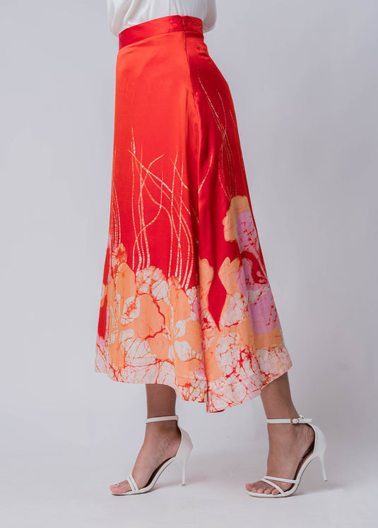 Batik Floral Hand Printed Skirt