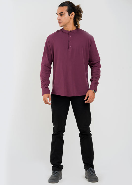 Mandarin Collar L/S T-Shirt