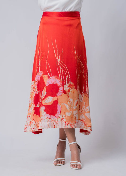 Batik Floral Hand Printed Skirt