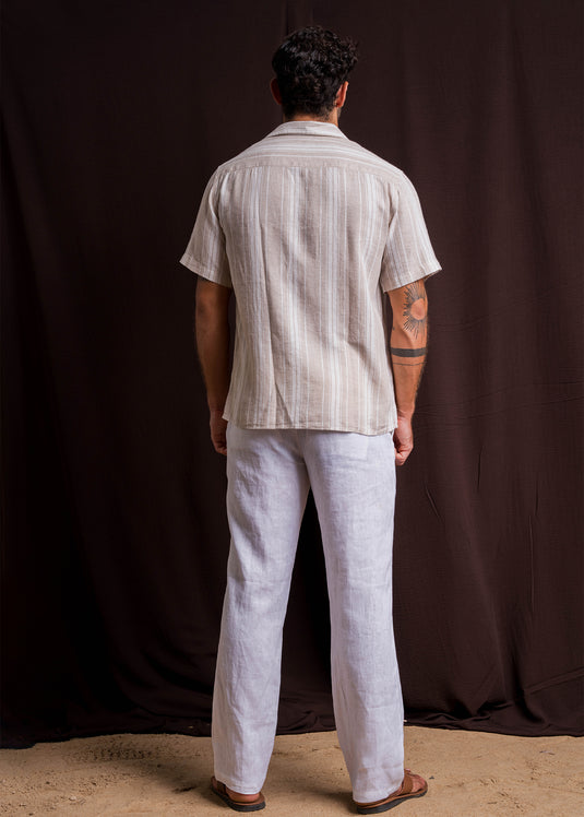 Stripe Linen S/S Shirt