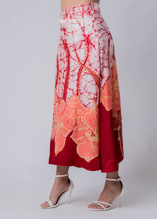 Batik Floral Hand Printed Skirt