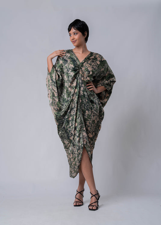 Front Rouched Kaftan Dress