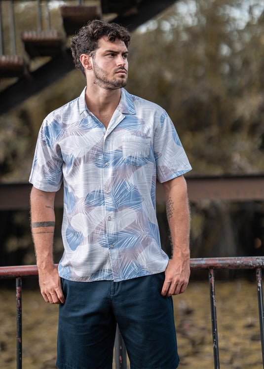 Casual Wear Printed Cuban Collar S/S Shirt