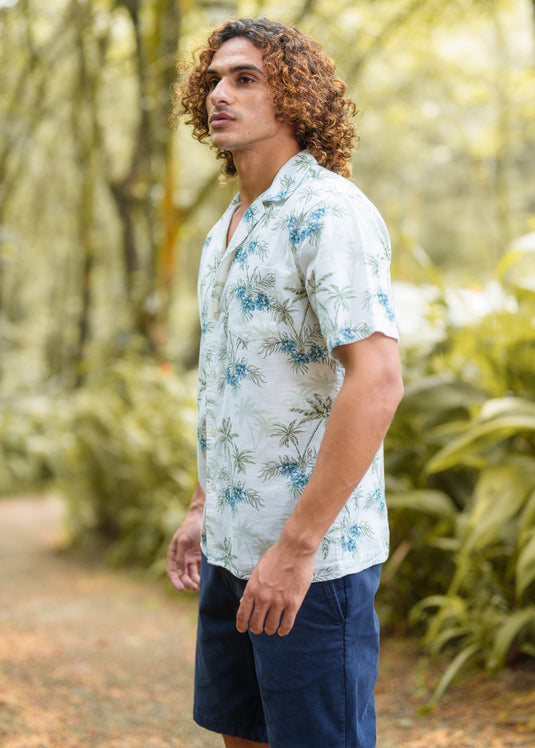 Casual Wear Printed Cuban Collar S/S Shirt