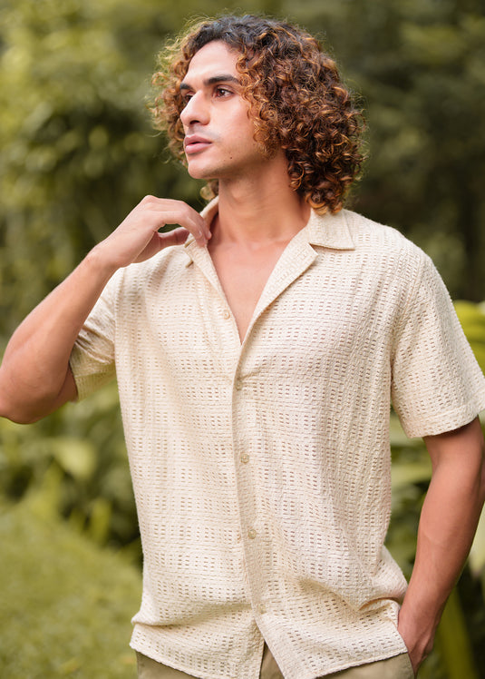 Casual Wear Jacquard S/S Shirt