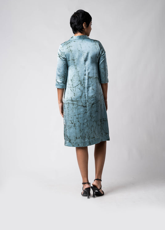 Batik hand floral hand printed straight dress