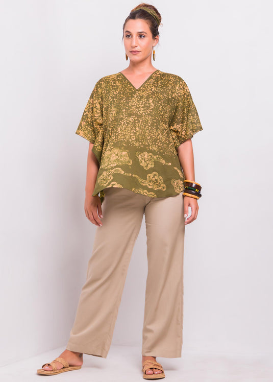 Potrait Batik Caftan Top