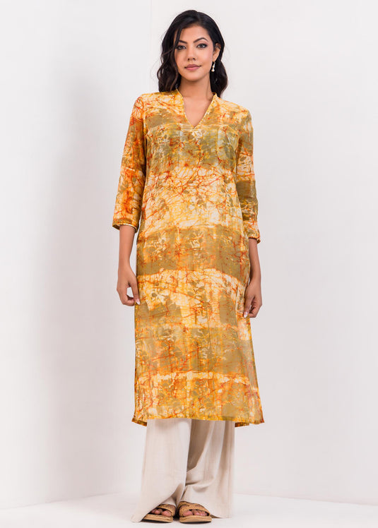 Batik Long Kurtha Top