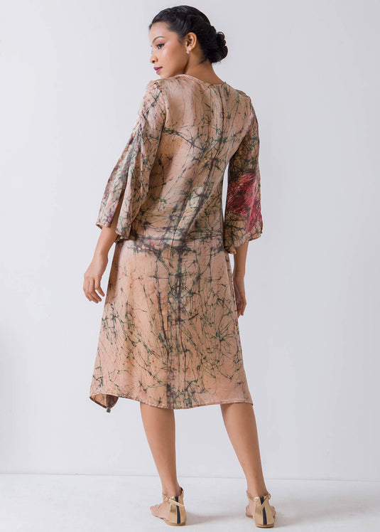 Round Neck Floral Flowy Dress