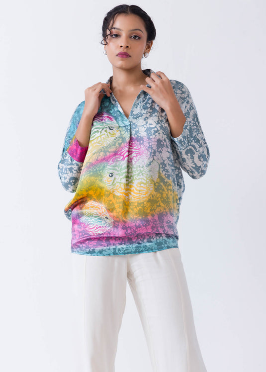 Multi Coloured Batik Top