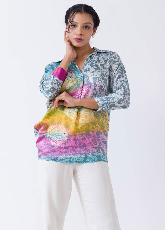 Multi Coloured Batik Top