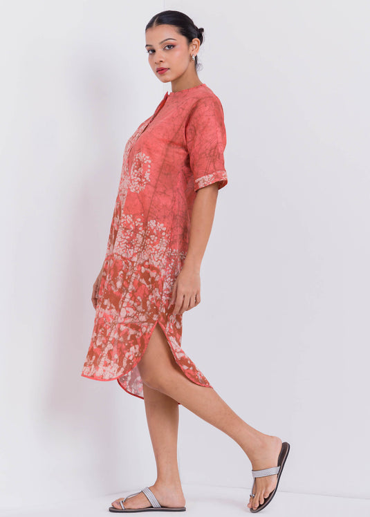 Batik Two Side Slit Dress