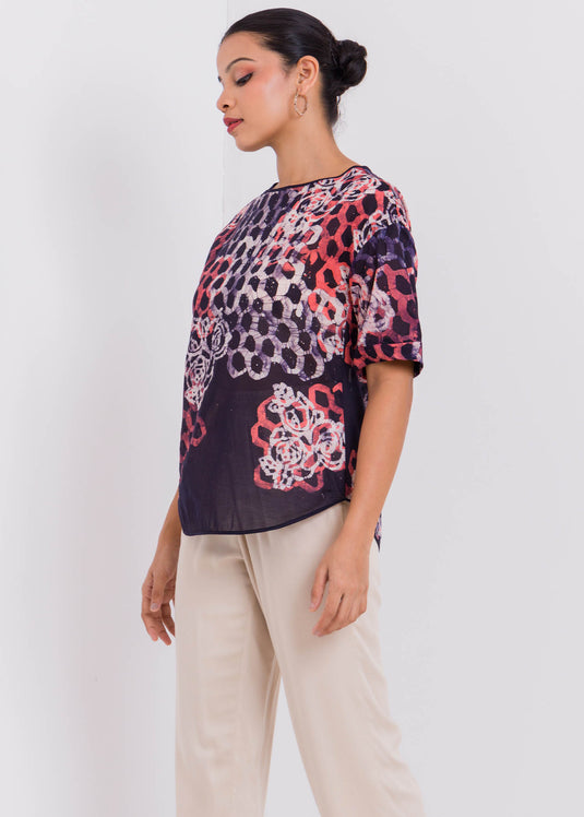 Batik Bee Hive Hand Printed Top