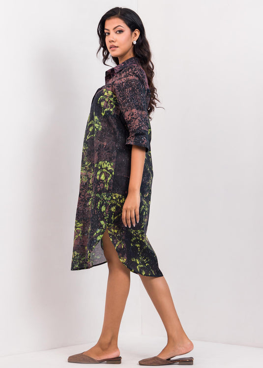 Two Side Slit Batik Dress