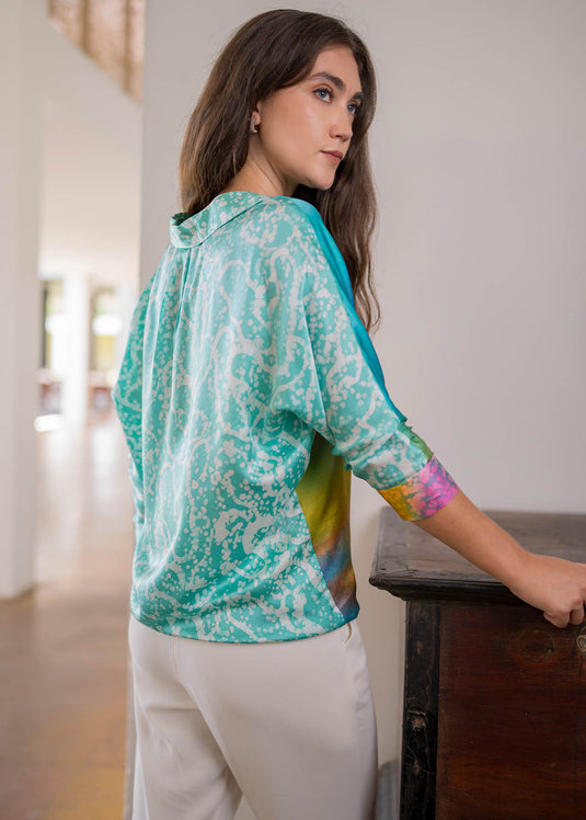 Multi Coloured Batik Top