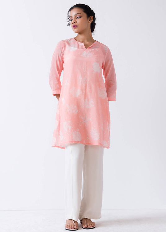 Seashell Hand Printed Batik Kurtha Top