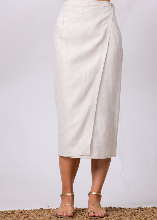 Mock Wrap Skirt