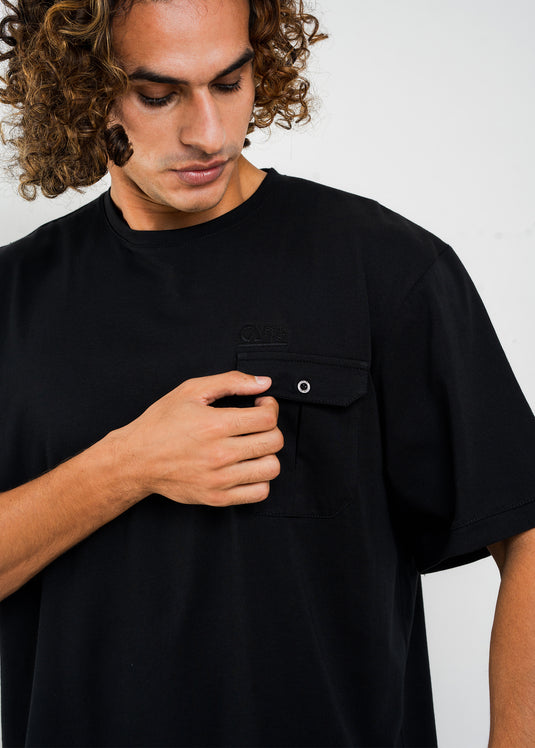 Mens Oversized Crew Neck T-Shirt With Detailed Pkt.