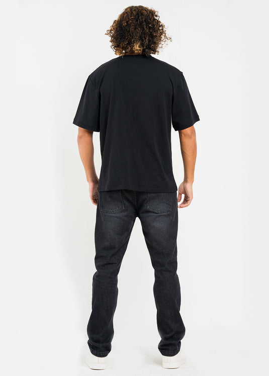 Mens Oversized Crew Neck T-Shirt With Detailed Pkt.