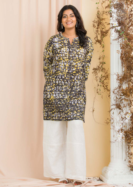 Batik block detailed kurtha top