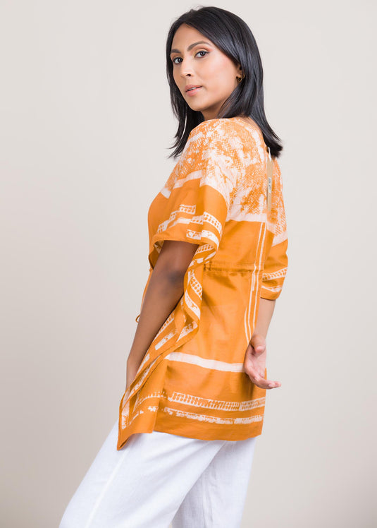 batik kaftan top