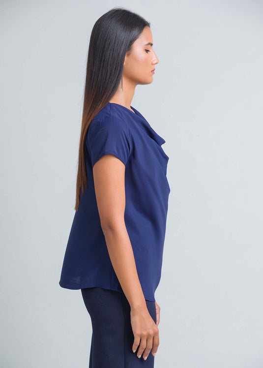 Cowl neck blouse