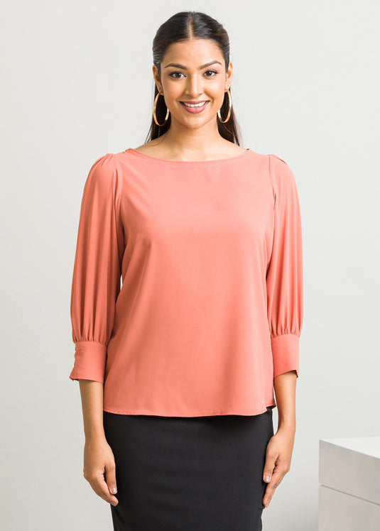 Boat neck blouse