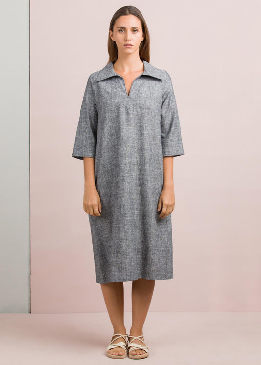 Wide collar dress