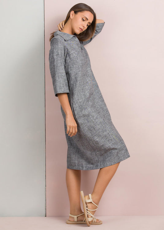 Wide collar dress