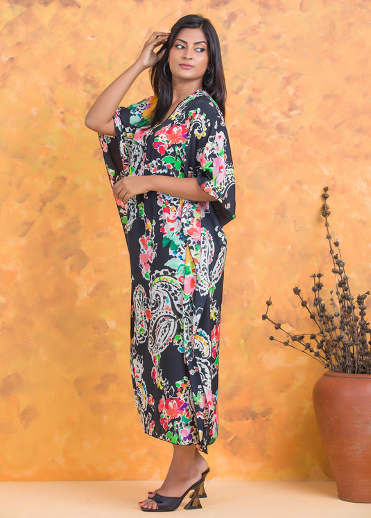 Front Gathered long Kaftan