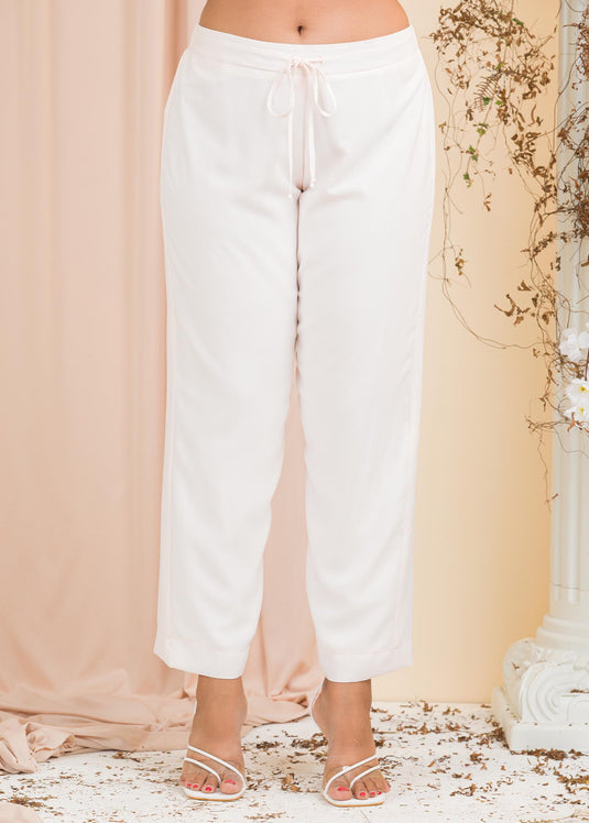 Chiffon pant with draw cord