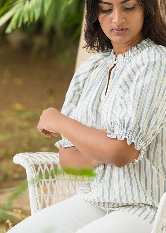 Smocking Detailed Blouse