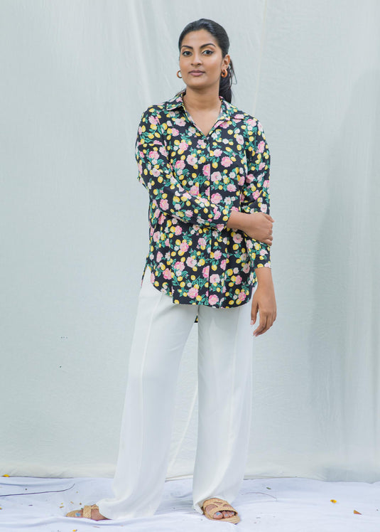 Printed flouncy shirt