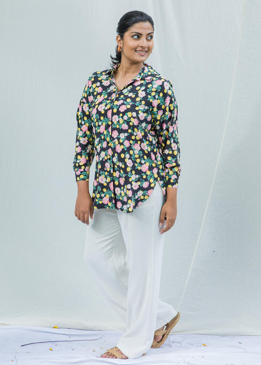 Printed flouncy shirt