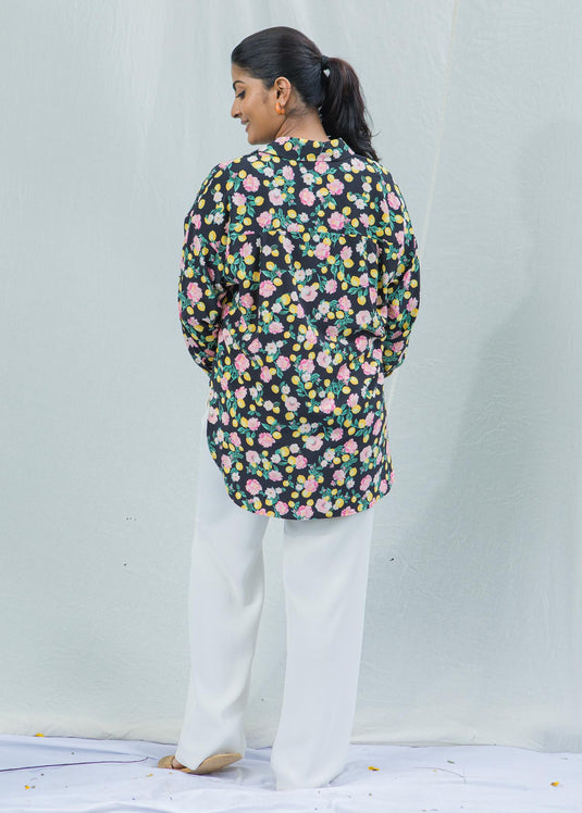 Printed flouncy shirt