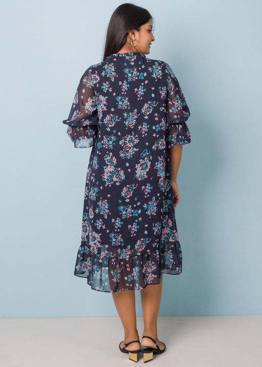 Printed flouncy dress