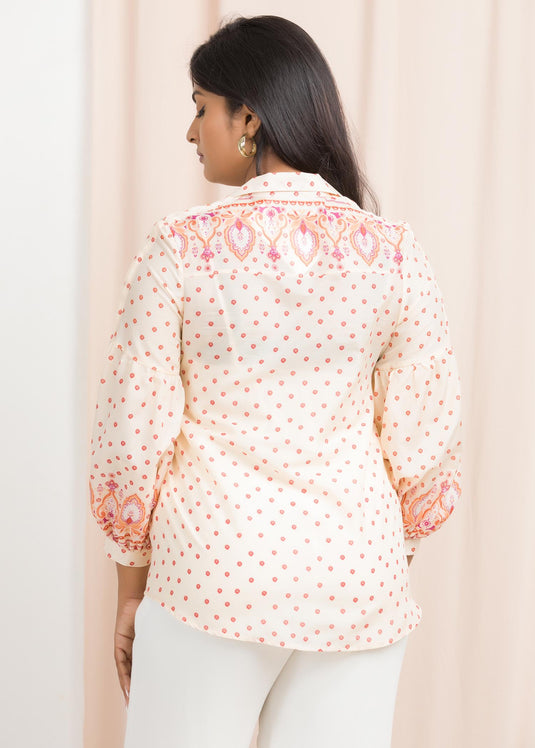 Pin tuck detailed blouse
