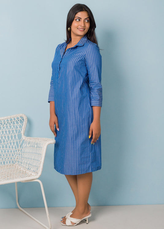 Stripe shirt dress