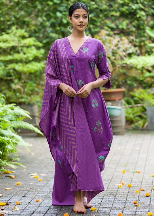 V neck long length kurtha top