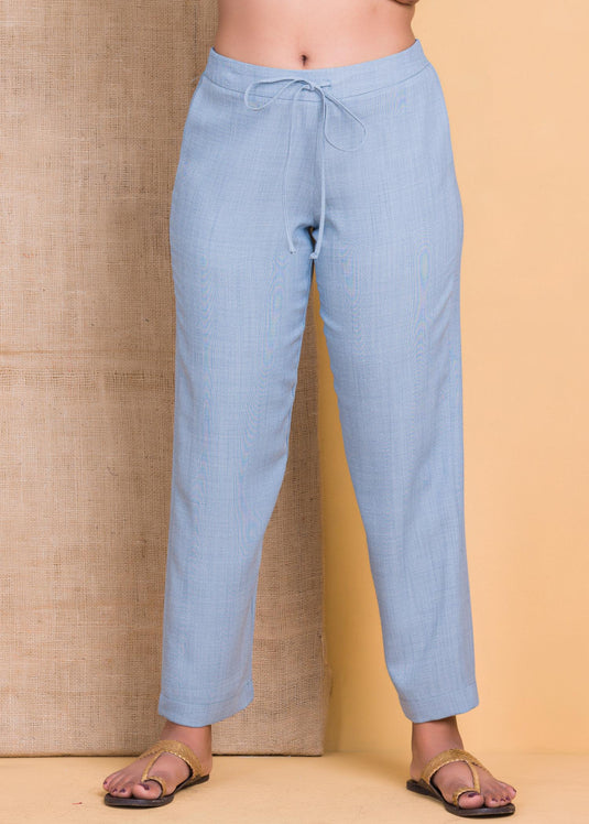 Straight pant with draw cord