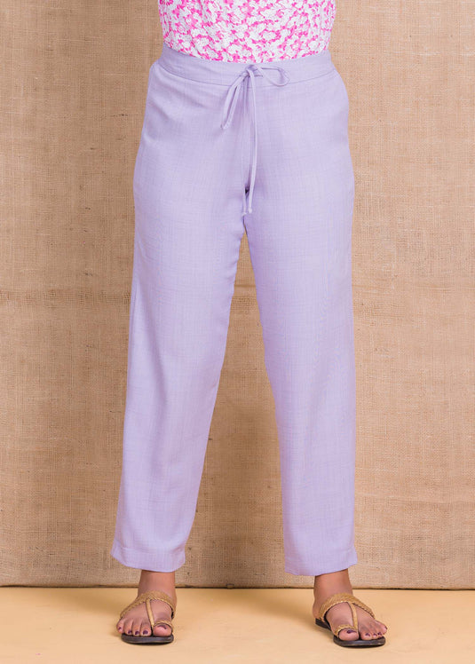 Straight pant with draw cord