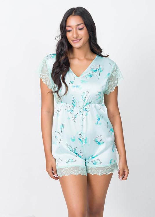 LACE DETAIL NIGHT ROMPER