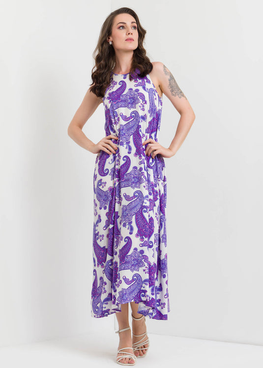 Printed Halter Dress