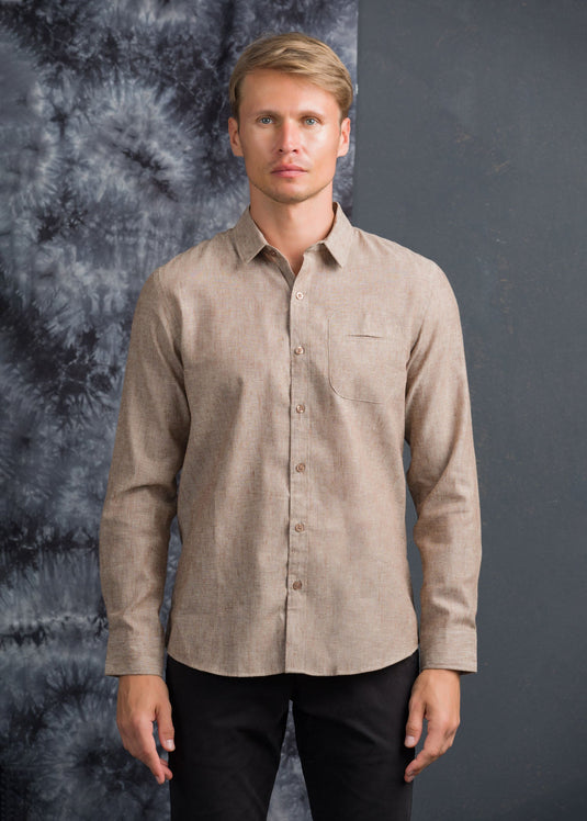 CASUAL WEAR DETAILED  LINEN L/S SHIRT