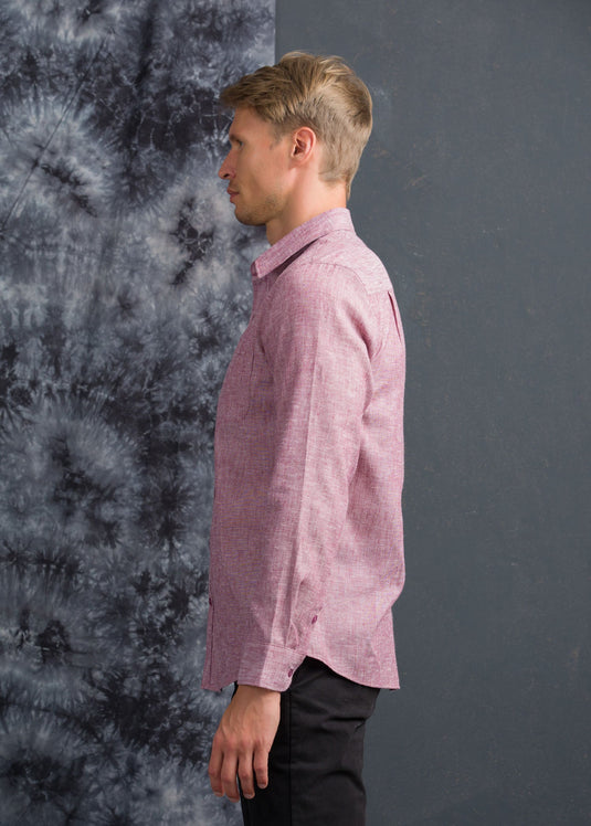 CASUAL WEAR DETAILED  LINEN L/S SHIRT