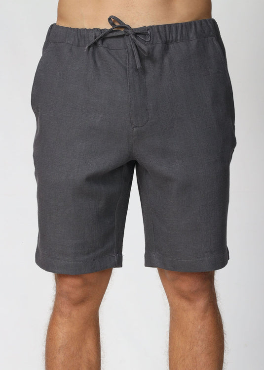 Pigeon Grey Linen Draw Cord Short