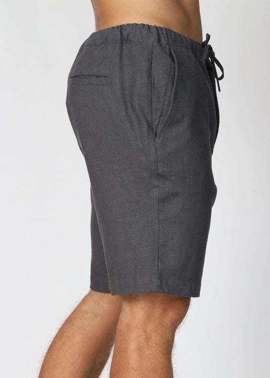 Pigeon Grey Linen Draw Cord Short